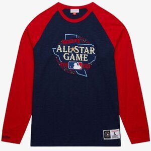 NEW Mitchell & Ness 2024 MLB All-Star Game Navy Legendary Slub Long Sleeve Sz L